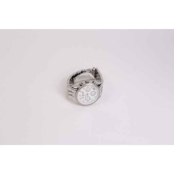 Michael Kors MK-5020 Silver Stainless Steel Chronograph Bracelet Metallic Watch - Picture 4 of 6